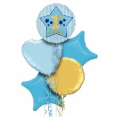 1st Birthday Blue Balloon Bouquet