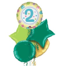 2nd Birthday Fairy Green Balloon Bouquet