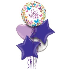 Butterflies Themed Get Well Balloon Bouquet