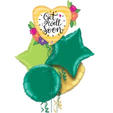 Get Well Soon Flowers Balloon Bouquet