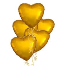 Gold Hearts Balloon Bouquet