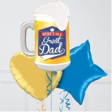 Here's to A Great Dad Inflated Foil Balloon Bunch (4 Balloons)