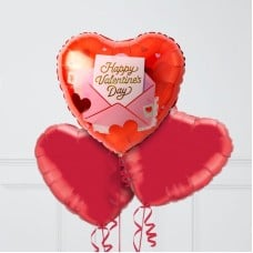 Love Letters Valentine's Day Hearts Inflated Foil Balloon Bunch