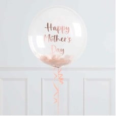 Rose Gold Mother's Day Bubble Personalised Balloon