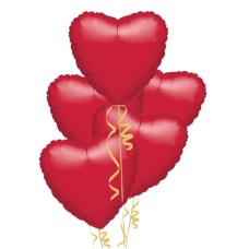 Red Hearts Balloon Bouquet
