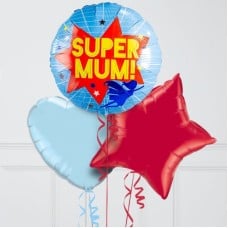 Super Mum Mother's Day Inflated Foil Balloon Bunch (4 Balloons)
