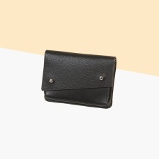 ana tomy Leather Card Case in Ebony