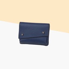 ana tomy Leather Card Case in Navy