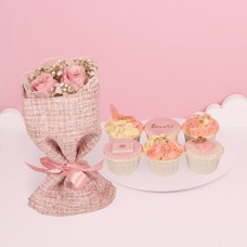 Love Letters Cupcakes & Bouquet Set