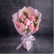 Bliss Carnation Crochet Flower Bouquet
