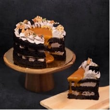 Salted Caramel Chocolate Vegan Cake (4 inch (±0.3 kg , serve 2-4 pax))