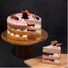 Strawberry Victoria Vegan Cake (4 inch (±0.3 kg , serve 2-4 pax))