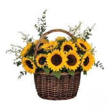 Basket Of Sunflowers (Refined)