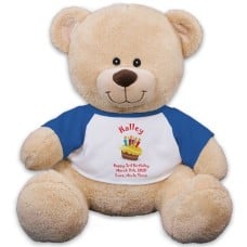 Personalized Birthday Cake Teddy Bear - 11"