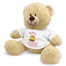 Personalized Birthday Cake Teddy Bear (11" Teddy Bear)
