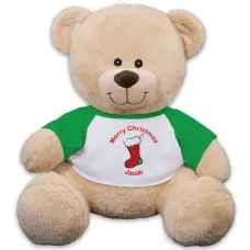Personalized Christmas Stocking Teddy Bear - 11"