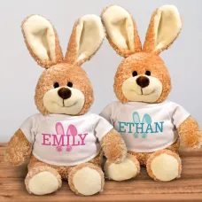 Bunny Ears Personalized Stuffed Easter Bunny (Sm Brown Bunny)