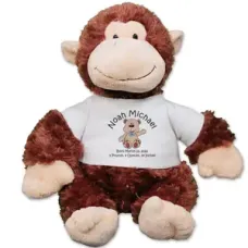 Personalized New Baby Boy Monkey - 12"