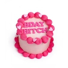 Birthday B Pink Buttercream Cake