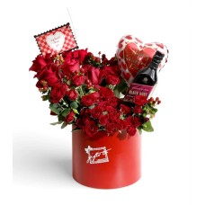 Black Ruby & Roses Luxury Valentine Arrangement