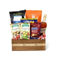 Gold Label Wooden Gift Basket
