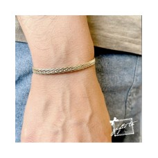 925 Sterling Silver Adjustable Braided Bracelet for Men