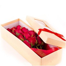 Dozen Red Roses In Recycled Paper Box