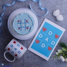 Dad's Perfect Gift Combo With Bento Cake, Greeting Card And Mug Bundle
