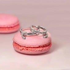 Chamathka Perfectly Paired Couple Rings In Sterling Silver - Chamathka Jewelry