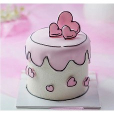 Heart Drizzle Bento Ribbon Cake