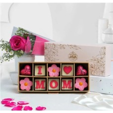 Sweet Rose Of Love Combo Gift With 10 Java Chocolate Pcs And A Pink Rose