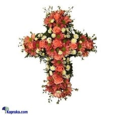 Cross Type Wreath - Pink Roses