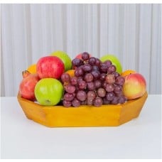 Basket Of Happiness With Fruits - Wooden Fruit Tray, Fruit Basket