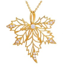 Mallika hemachandra 22kt gold pendant set with cubic zirconia (p2170/1) - Mallika Hemachandra