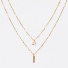 Double pendant in stainless steel