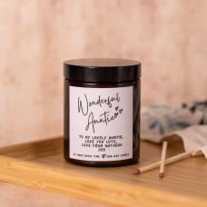Personalised Wonderful Auntie Candle Gift with Message