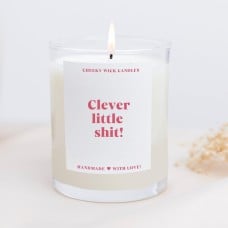 Clever Little Shit Funny Candle for Friends - Graduation Gift Idea