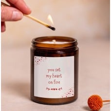 You Set My Heart On Fire Candle Gift