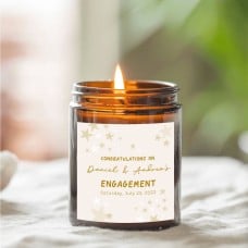 Personalised Engagement Stars Candle