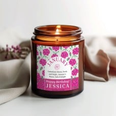 January Birth Month Candle - Personalised Birthday Gift