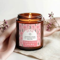 October Birth Month Candle - Personalised Birthday Gift
