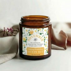 November Birth Month Candle - Personalised Birthday Gift