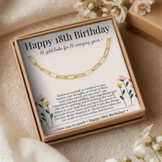 Gold Vermeil Links Necklace - 18th Birthday