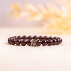 Garnet Gemstone Bracelet - 8mm Beads for Passion, Energy & Heart's Desire