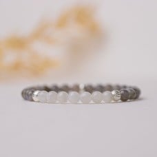 Rainbow Moonstone and Labradorite Gemstone Bracelet 6mm