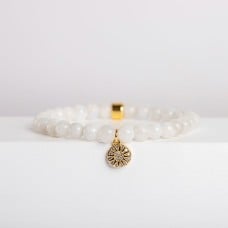 Rainbow Moonstone Gemstone Bracelet - Celestial-Themed Charm, Handmade Jewellery