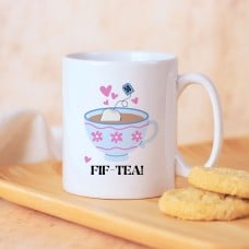 Fif-Tea Tea Mug Gift Idea for 50th Birthday