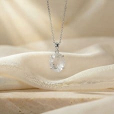 Raw Quartz Sterling Silver Necklace