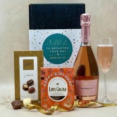Birthday Rose Prosecco & Chocolates Gift Box