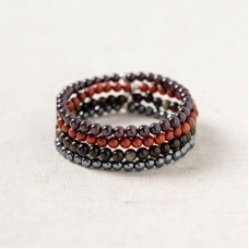 Root Chakra Bracelet Set - Healing Crystals for Grounding, Strength & Stability
